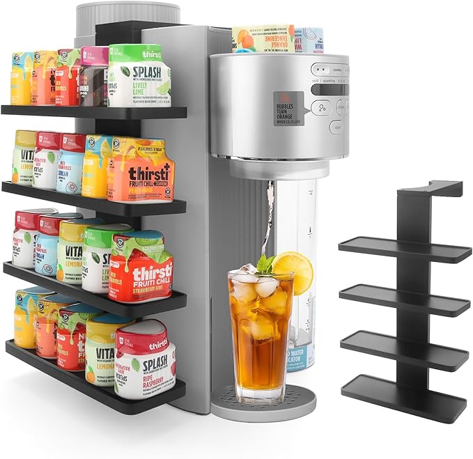 Flavor Pods Holder for Ninja Thirsti - 5-tier Holds 20 Flavore Water Drops Storage Rack for Ninja Thirsties WC1001/WC1002 Drink System Soda Machine, Soda Maker Syrup Holder Accessories(Shelf Only)