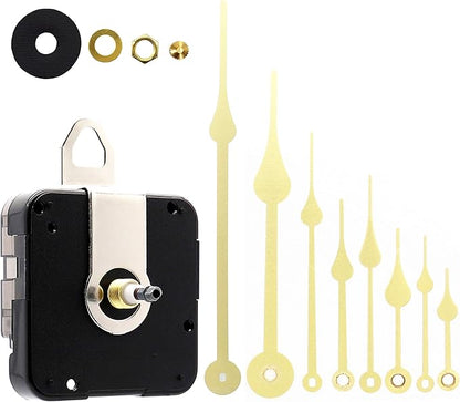 TIKROUND Include Hands Quartz DIY Wall Clock Movement Mechanism Battery Operated DIY Repair Parts Replacement Gold Hands
