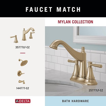 Delta Mylan 4-Piece Bathroom Set Champagne Bronze 18" Towel Rack, Toilet Paper Holder, Hand Towel Holder, Hook| Bathroom Accessory Set Towel Holder 4-Piece Hardware MYN64-CZ