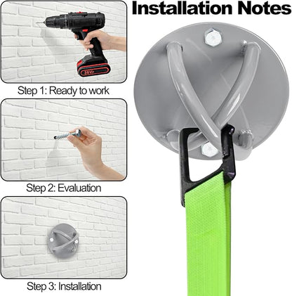 Wall Mount Bracket for Suspension Straps, Ceiling Anchor X Mount for Rings, Body Weight Strength Training Systems, Yoga Swings & Boxing Equipment