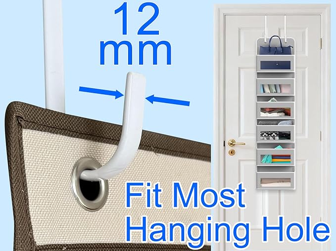 Over The Door Metal Hooks with Plastic Coating 7.5" Fit 0.5" to 1 3/4" Door 4 Pcs Heavy Duty Single Towel Robe Rack Wreath Bathroom Shower Hanger Shoe Organizer Ironing Board Long White