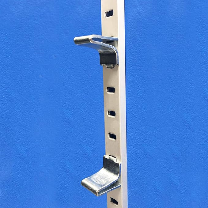 Bueyfolt Adjustable Steel Pilaster Shelf Support Clips -40 Pieces