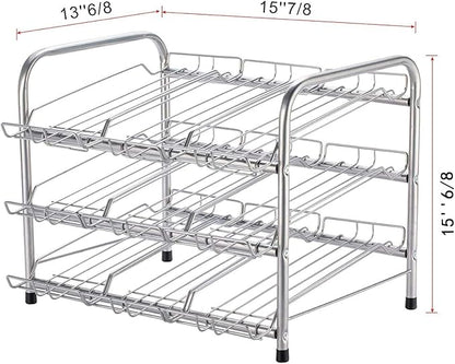 Rice rat Can Organizer for Pantry, Can Rack Can Storage Dispenser for Canned Food (3 tiers)