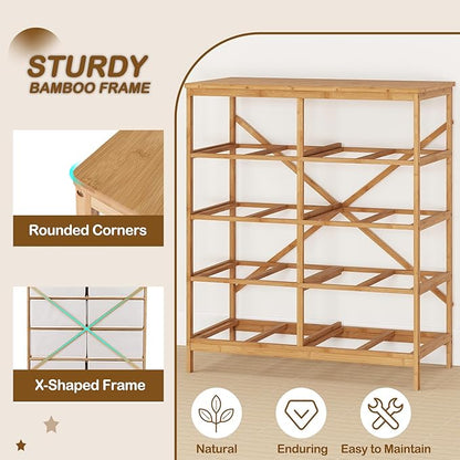 Giantex 8 Drawers Dresser for Bedroom, Bamboo Fabric Storage Tower with Removable Fabric Bins, Chest of Drawers, Storage Organizer for Closet Living Room Hallway (16" D x 31.5" W x 37" H)