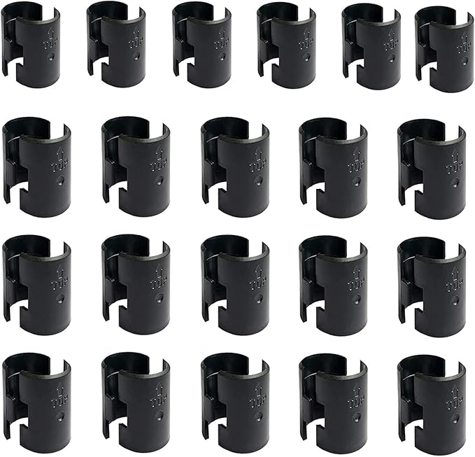 WAFJAMF 42 Pack Wire Shelving Shelf Lock Clips for 1" Post- 21 Pairs Shelving Sleeves Replacements for Wire Shelving System
