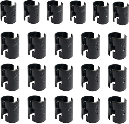 WAFJAMF 42 Pack Wire Shelving Shelf Lock Clips for 1" Post- 21 Pairs Shelving Sleeves Replacements for Wire Shelving System