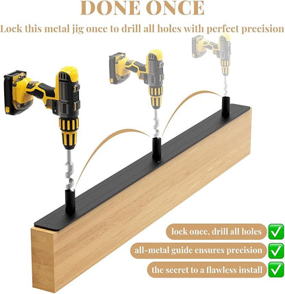Floating Shelf Bracket Heavy Duty Shelving Brackets,Decorative Floating Shelf Hardware Black,Hidden Metal Shelf Support Bracket Heavy Duty Floating Mantel Bracket,200lbs(18X6X1.2-Metal Jig)
