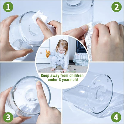 Cabinet Door Bumper Rubber Pad -150 pcs 1/3”Diameter Cabinet Bumpers Rubber Bumpers Clear Glass Table Top Bumpers for Drawers, Small Furniture(150pcs)