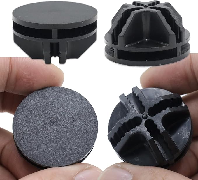 16-Pack Plastic Grid Organizer Connectors for Modular Closet Storage and Metal Grid Shelving Units, Black Wire Cube Connectors with 1.42" OD and 0.16" ID Perfect Fit