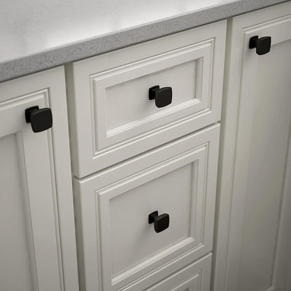Franklin Brass Parow (5-Pack) Cabinet Knobs | Matte Black Handles for Dresser Furniture Drawers/Kitchen/Door/Bathroom | 1-1/8" P29542Z-FB-B1