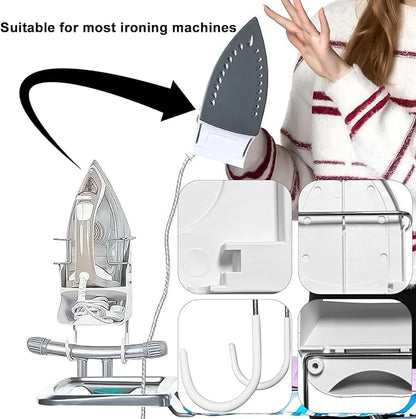 Wall Mount Iron Board Hanger，Ironing Board Storage Organizer Shelf with Iron Board Rack and Hooks for Laundry Room, Living Room, Bathroom ，Hotels