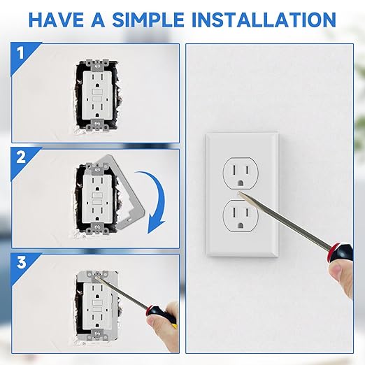 30 Pcs Wall Plate Spacer,Spacers for Electrical Outlets, Metal Flush Fit Device Leveling Plates for Electrical Outlet Repair, Fix Loose Outlets and Electrical Boxes