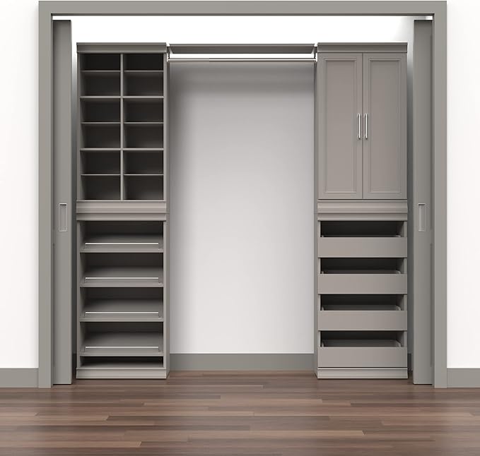 ClosetMaid Modular Storage Shelf and Hang Rod Kit, Taupe