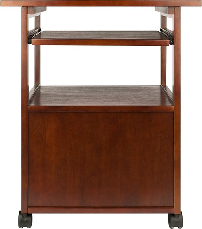 Winsome Piper 3-Shelf Wood Mobile Printer Stand, Brown (94427)