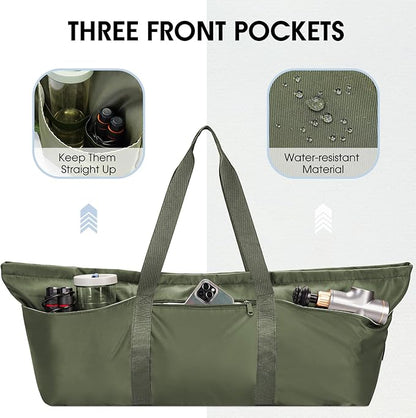 Large Yoga Mat Bag with Shoes Compartment and Wet Pocket Ladies Pilates Gym Tote Bag with Yoga Mat Holder Strap for Women Men Workout Carrier Stuff Accessories