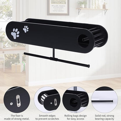 Geyecete Dog Leash Holder for Wall Dogs Hooks for Wall Pet Stuff Organizer with Shelf Storage, Key Holder, Hangers Organizer Rack for Dog Leashes etc