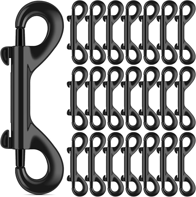 ERKOON 3.5 inch Double Ended Bolt Snaps Hooks 110lbs Load Capacity Zinc Alloy Double Sided Clips Heavy Duty Trigger Snap for Dogs Leashes/Water Bucket/Horse Feed/Hammocks (22 Pack)