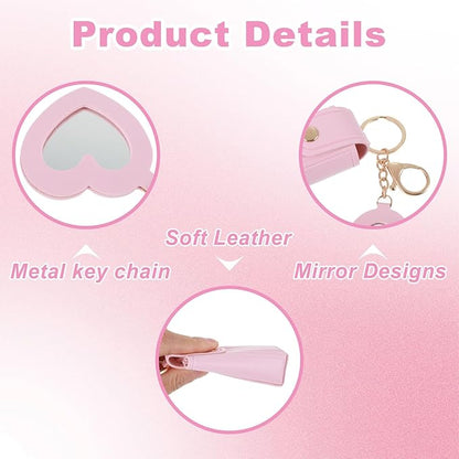 4Pcs Lipstick Holder Keychain, Lipstick Keychain, Colorful Lip Balm Holder Keychains for Pocket Bag Accessories