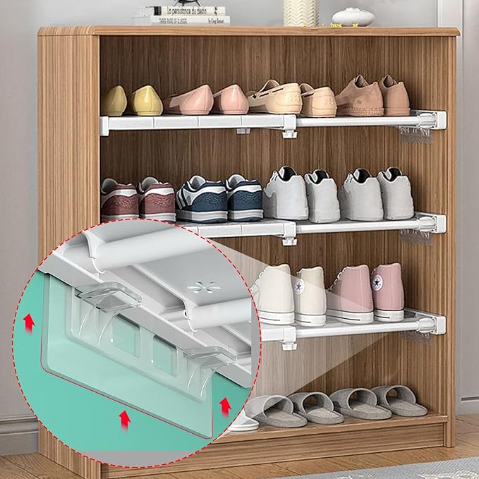 12 Pcs Punch Free Shelf Support Pegs Self Adhesive Shelves Clips No Drill Shelf Bracket Holders Pin for Kitchen Cabinet Book Shelves Closet Clapboard Layer (2-Pegs)