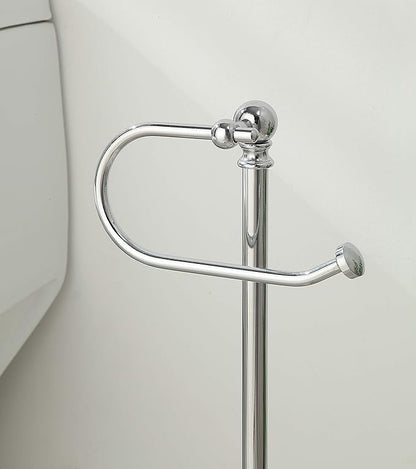 SunnyPoint Classic Bathroom Free Standing Toilet Tissue Paper Roll Holder Stand