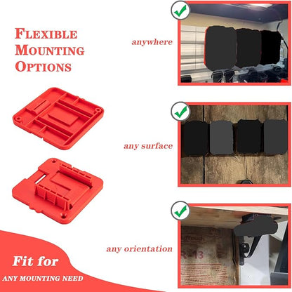 Battery Mount Holder Compatible for Craftsman 20V Batteries, Wall Mounts Hanger Fit for CMCB204 CMCB202 CMCB201, Organize Garage/Workshop/Work Truck(5 Pack, w/10 Screws, No Battery)