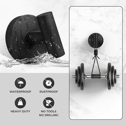 Shower Hooks for Inside Shower,No-Drill Removable&Reusable Towel Hooks for Bathroom,Heavy Duty Suction Cup Hooks for Glass Window,4 Packs(Black)