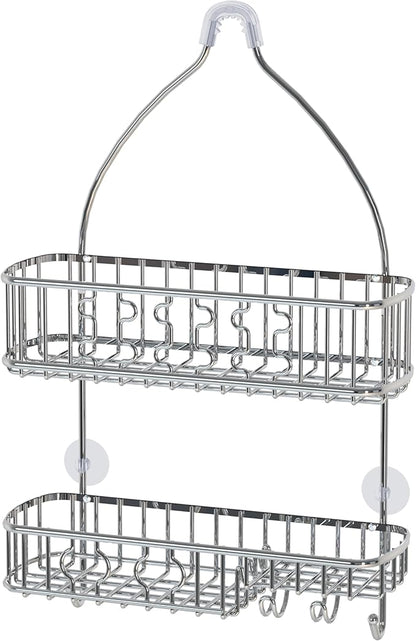Simple Houseware Bathroom Hanging Shower Head Caddy Organizer, Chrome (26 x 16 x 5.5 inches)