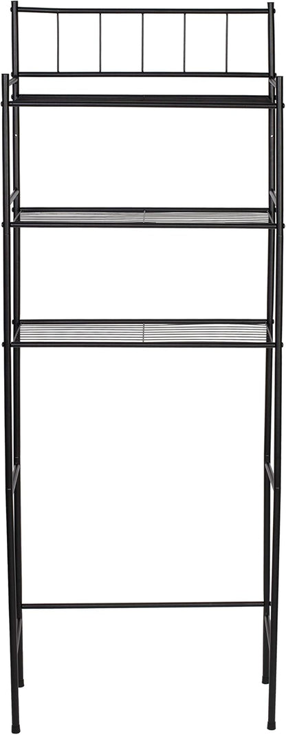 Honey-Can-Do 3 tier Over-The-Toilet Space Saver Shelving Unit, Black BTH-09022 Black
