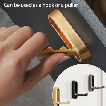 Heavy Duty Wall Hooks - 3pcs Grey Metal, Matte Black Finish, No Drill Wall Mount, Suitable for Bathroom, Coats, Towels, Offices