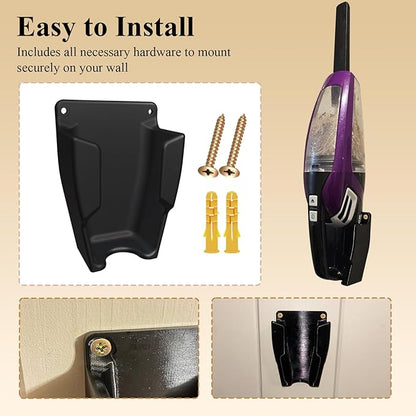 2 Pcs Wall Mount Vacuum Holder W/Screws, Fits Bissell Pet Hair Eraser Handheld Vacuum Models 2390, 2390A, 2284, 2284W, 23903 & Auto-Mate Charging Dock, Easily to The Wall, Save Space & Reduce Clutter