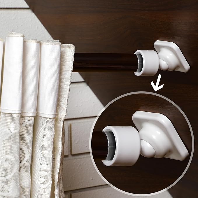 4 Sets Angled Shower Rod Mount for Sloped Walls Angled Wall Bracket for 25 mm Shower Bar Low Cost Solution