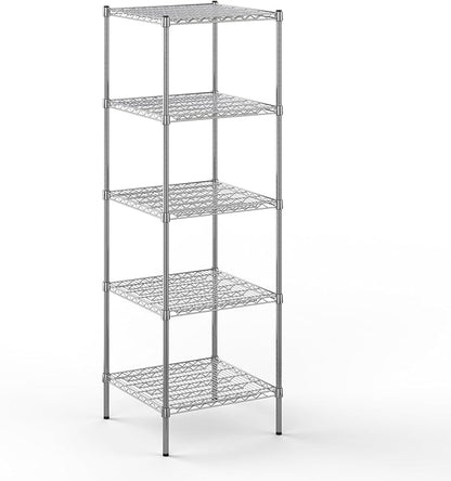 24" Deep x 24" Wide x 74" Height Wire Shelving Kit | 5-Tier | NSF Commercial Storage Rack Unit
