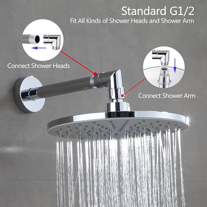 Shower Head Elbow Adapter, Shower Arm Elbow Adapter for Hand Showers and Wall-mounted Showers，Shower Arm Extension (90degree）
