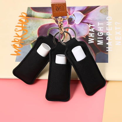 COOKOOKY Chapstick Holder Keychain Cute Lip Balm Keychain Holder with Clip