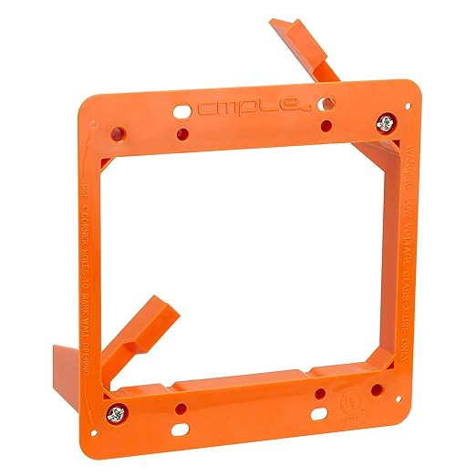 Cmple - Low Voltage Mounting Bracket 2 Gang Multipurpose Drywall Mounting Wall Plate Bracket (Dual Gang, 10 Pack)
