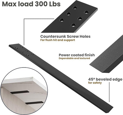 BATODA 16" Countertop Mounted Support Brackets (4 pcs) for Granite - Heavy Duty L Shelf Bracket - DIY Open Shelving Knee Wall Support - Mounting Hardware Included (Pack 4)