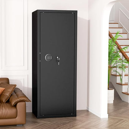 INTERGREAT Gun safes,Large Rifle Safe,Gun Safes for Home Rifle and Pistols, Long Gun Safe for Rifle Shotgun for Home,Quick Access Rifle Safes,Adjustable Gun Racks, Easy Assemble(8-12 Guns)