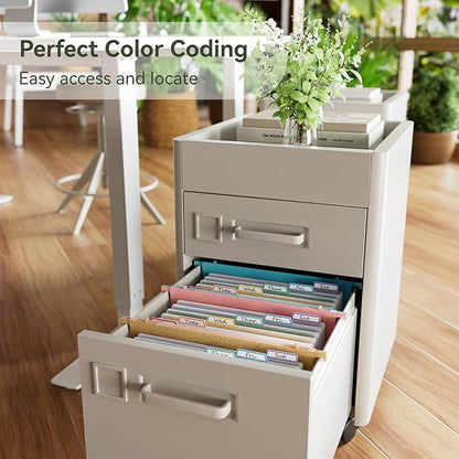 Wheat Straw Expanding Hanging File Folders,7-Pocket Accordion Organizer with 1.2" Expansion, Large-Capacity Letter Size for Filing Cabinet, 100% BPA Free, 3-Pack