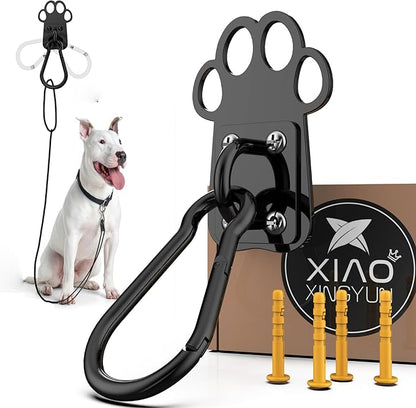 XIAOXINGYUN Heavy-Duty Indoor and Outdoor Dog Leash Holder for Wall – Automatic Closing Dog Leash Hook, Secure and Escape-Proof Hook for Lead Management, Easy to Install for Home & Business