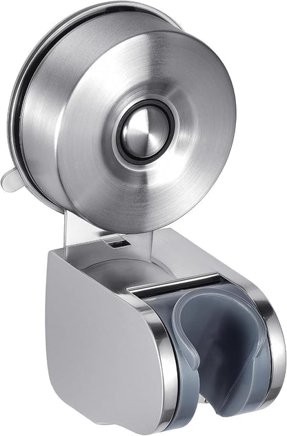 JOMOLA Suction Cup Shower Holder, Adjustable Stainless Steel Shower Head Holder with Strong Suction Cup for Different Wall, Universal Handheld Shower Bracket