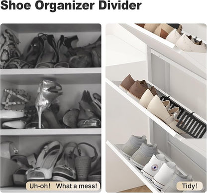 GREATMEET Shoe Rack Divider, Anti-tip Shoe Organizer Dividers Entryway, Shoe Cabinets Dividers, 1 Piece