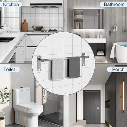 Bathroom Towel Rack, 28In Adjustable Bathroom Towel Bar, Stainless Steel Towel Bar, Owel Holder for Bathroom Wall