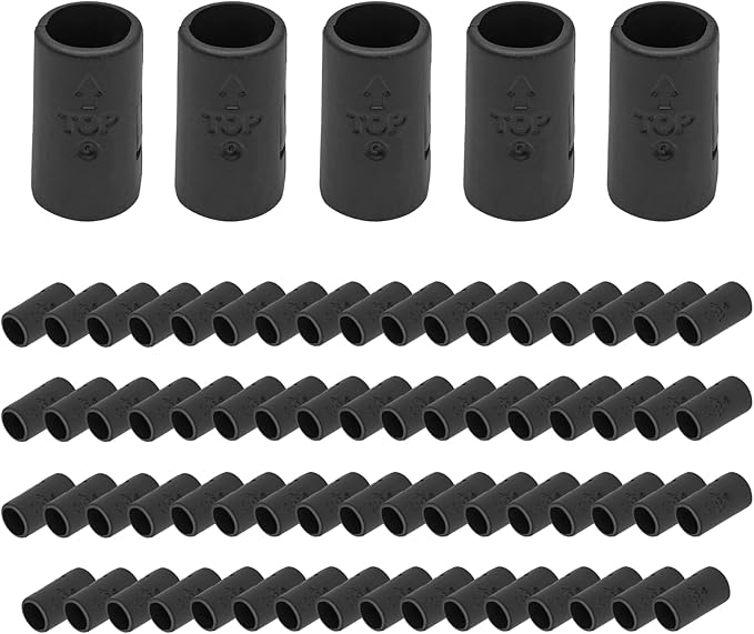 Luomorgo 72 Pcs 1/2 Inch Wire Shelf Clips, Plastic Shelf Lock Clips for 1/2" Post Shelving, Heavy Duty Wire Shelving Clips Replacements for Shelves, Racks (Black)