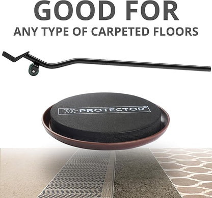 X-Protector Furniture Sliders for Carpet & Furniture Lifter Tool Set - 4 PCS 3 1/2" Sliders for Furniture with Foldable Furniture Jack. Move Your Furniture Easily with Furniture Movers for Carpets!