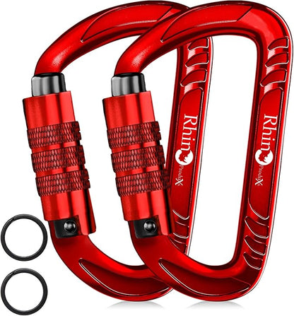 12kN (2697 lbs) Heavy Duty Carabiner Clips, for Securing Pets, Outdoor, Camping, Hiking, Hammock, Dog Leash Harness, Keychains