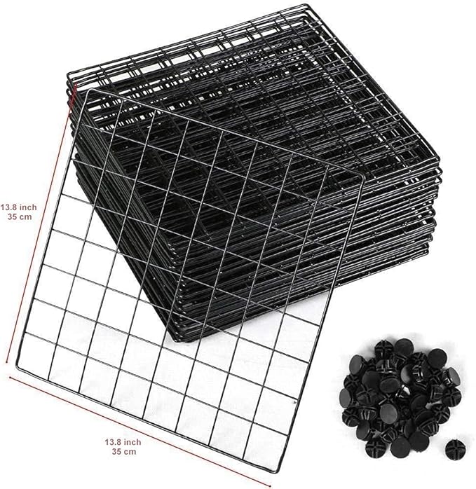 YOZO Wire Cube Storage Metal Closet Wardrobe Room Organizaion armoire Pantry Cabinet Book Shelf Organizer Rack MultiFuncation Cubby Shelving Unit, 16 Cubes, Black