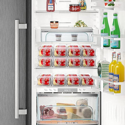 Xicennego 2-Tier Stackable Soda Can Organizer for Refrigerator, Fridge Can Organizer Dispenser, Beverage Can Holder for Refrigerator, Pantry, Cupboard