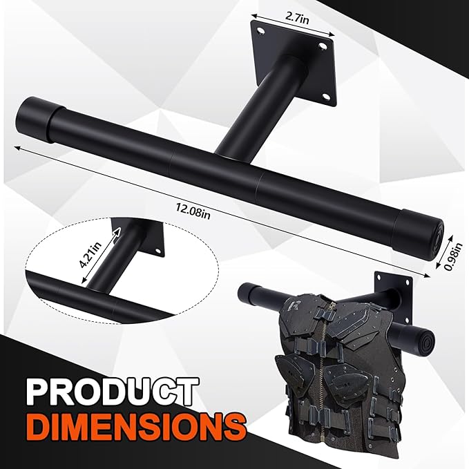 Weight Vest Hanger Wall Mount Heavy Duty Tactical Gear Police Vest Holder Motorcycle Helmet Rack Stand for Gym Home Garage Train Armor Breastplate Backpack Organizers