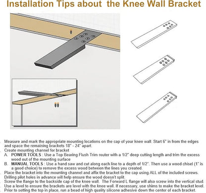 Countertop Support Bracket 3 Pack 14" Lx 2.5" W Hidden White Knee Wall Support Countertop Bracket 3/8" Thick Heavy Duty for Quartz/Granite/Wood/Concret Countertops Screws Included