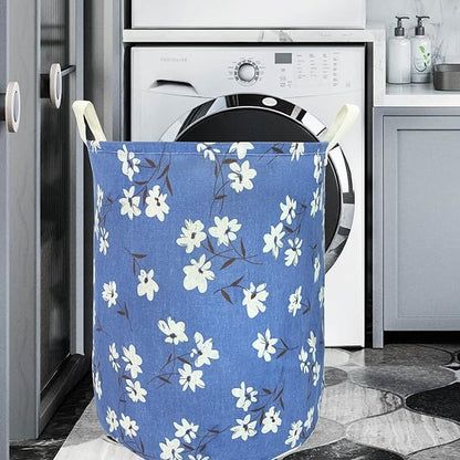 Merdes 19.7’’ Waterproof Foldable Laundry Hamper, Dirty Clothes Laundry Basket, Linen Bin Storage Organizer for Toy Collection (Magnolia)